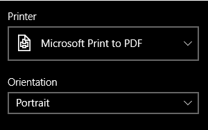 How to print webpage in Microsoft Edge browser