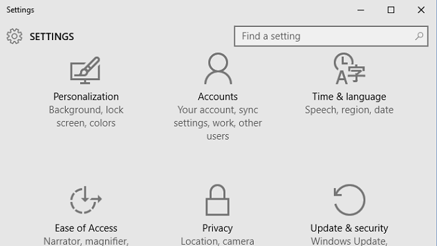 Personalization settings