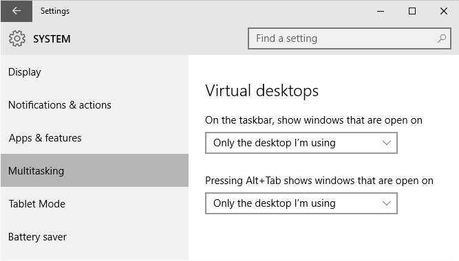 Customizing taskbar view