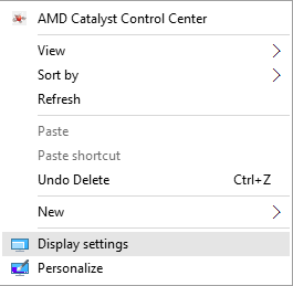 click on display settings