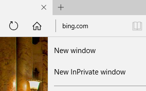 How to open new browsing window or new tab in Microsoft Edge