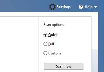 Manual scan options