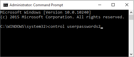 entering command in command prompt