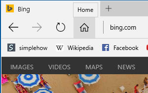 How to make Home button visible in Microsoft Edge